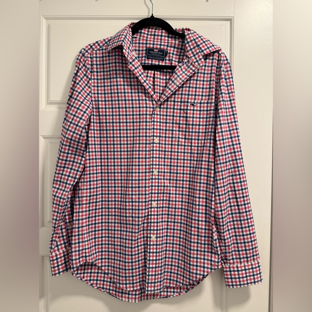 Vineyard Vines Men’s T-Shirt — Plaid (Xadrez) | Size XS (Great Condition)
